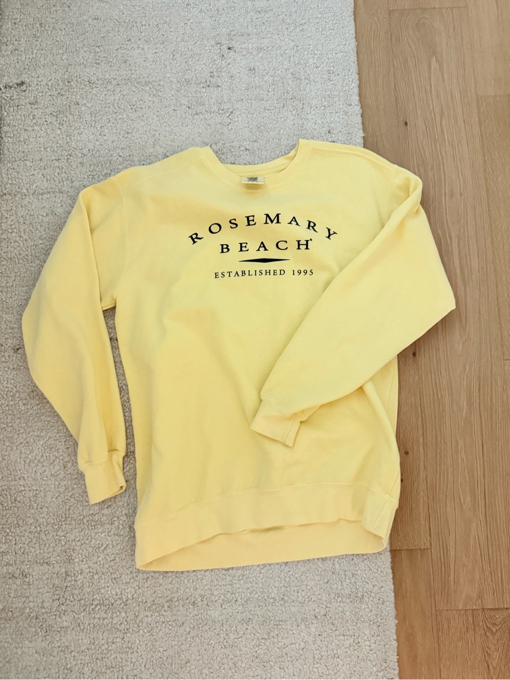 Comfort Colors Rosemary Beach Yellow Crewneck Sweatshirt